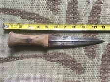 Vintage Antique Tribal Dagger Knife Hand Carved Wood Handle  picture