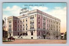 Lorain OH-Ohio, Hotel Antlers, Advertising, Antique Vintage c1938 Postcard picture