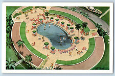 Havana Cuba Postcard Cabana Sun Club Swimming Pool Hotel National c1950's picture