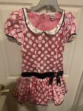 Disney Minnie Mouse Dress Costume Girls Juniors Size Medium 7-9 Dress Glovettes picture
