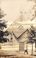 MILAN Michigan postcard RPPC Washtenaw Monroe County Presbyterian Church picture