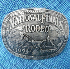 PRCA Hesston NFR Belt Buckle Team Roping Cowboy Rodeo NOS Vintage 1994   .CVB068 picture