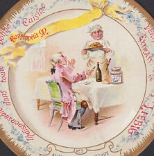 Liebig 1896 Story of Taverner and Customer Die-Cut Plate Advertising Trade Card picture