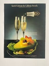 1985 Korbel Celebrates the California Avocado  Original Magazine Vintage Ad picture