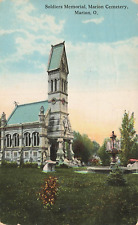 LP14 Marion Ohio Cemetery Soldier's Memorial 1913 Postcard picture