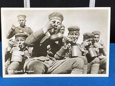 German Soldiers w/ Mess Kits Military Photo Postcard Postmarked Dated 1935 picture