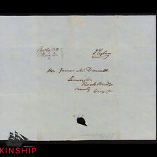 President John Tyler signed Free Frank Cut Sheet JSA LOA Auto 9 Inscribed Z1742 picture