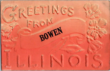 1914. GREETINGS FROM BOWEN, ILLINOIS. POSTCARD QQ15 picture