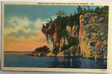 Rock Point Lake Champlain Burlington Vermont Vintage Postcard Lake View picture