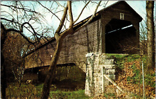Old Covered Bridge, Meems Bottom, Virginia, Built in 1893, Chrome, Posted 1984 picture