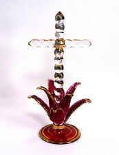 Egyptian Premium Blown Glass Decorative Cross -Hand Made - 6.75