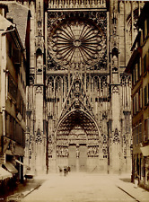 L. L. France, Strasbourg, the Cathedral, the Rosace Vintage albumen print, France picture
