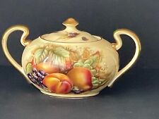 MAGNIFICENT VINTAGE FINE BONE CHINA SUGAR BOWL AYNSLEY ORCHARD GOLD ENGLAND picture