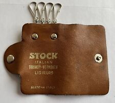STOCK Italian Liqueurs Logo Leather Keychain Made In Italy VINTAGE  picture