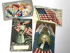 Vintage Post Card Lot Patriotic Flag 4th July America picture