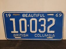 1969 British Columbia License Plate Tag Original. picture