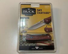 Buck USA 341 Vantage Pocket Knife Small Folding Redwood Handle NIP U.S.A. MADE picture