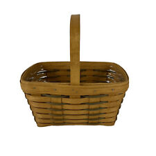 Medium Longaberger Basket 15008 w/ Plastic Protector Brown  10” L 10” H 6” D 92 picture
