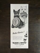 Vintage 1955 Black & White Scotch Whisky Scottie & Westie Original Ad 823 picture