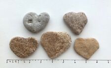 5 Natural❤️Heart Shaped Beach Stones 2-3