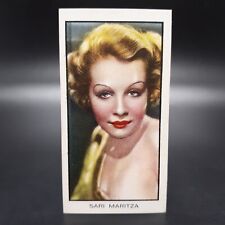 1935 BAT Cinema Celebrities #10 Sari Maritza Rare Tobacco Cigarette Card picture