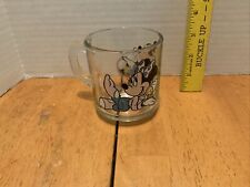 1970s Vintage Mickey & Minnie Mouse Disney Glass Mug Anchor Hocking picture