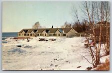 Tofte Minnesota~Edgewater Inn & Modern Hotel~Winter Scene~1960s Postcard picture