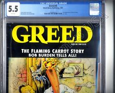 PRIMO:  GREED #6 FLAMING CARROT Burden 1st Dorkin MILK & CHEESE 1989 5.5 FN- CGC picture