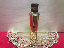  Vintage Gold Tone Etched Faberge Aphrodisia Perfume Bottle Empty 3 1/4” tall picture