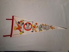 Vintage 1970's Walt Disney Mickey Mouse Club Gang Felt Pennant Flag Banner picture