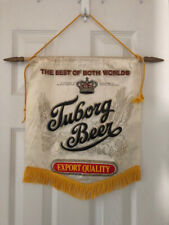 2 German Beer Banner Wall Hangings Tuborg Beer Export and Pschorr Munich On Tap picture