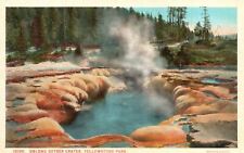 Vintage Postcard Oblong Geyser Crater Yellowstone National Park Wyoming J.E. H. picture