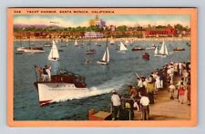 Santa Monica CA-California, Yacht Harbor, c1953 Antique Vintage Postcard picture