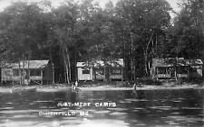 Smithfield ME Just-Mere Camps Beach, Real Photo Postcard picture