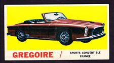 1961 TOPPS CARS SPORTS CARS #58 GREGOIRE NICE SHAPE picture