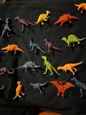 A Lot Of 20 Small Colorful Plastic Dinosaurs New picture