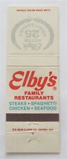 ELBY'S FAMILY RESTAURANTS 25 SILVER ANNIVERSARY MATCHBOOK COVER picture