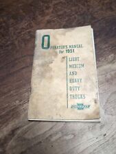 1951 Chevrolet Truck OEM Owner’s Manual Original Chevy Operator’s Guide picture