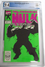 THE INCEDIBLE HULK #377 BRUCE BANNER MERGES PGX GRADED 9.4 KEY COVER GREEN picture
