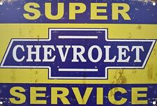 BRAND NEW LARGE 16X12 METAL CHEVROLET SERVICE SIGN  -GM AUTHORIZED picture