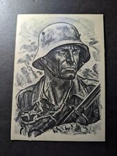 Mint 1918 Germany WWI Soldier Postcard Lithograph Prof Elk Eber picture