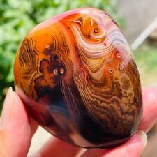 171g Large Natural Silk Banded Lace Sardonyx Agate Quartz Carnelian Crystal picture