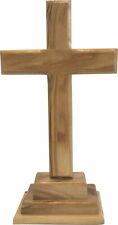 Holy Land Market Standing or Table Altar Olive Wood Cross (8 Inches ( 20 cm )) picture