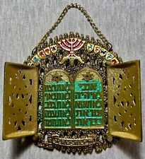Israel - 10 Commandments-Bronze Wall Hanging-Beautiful Ornament, Great Condition picture