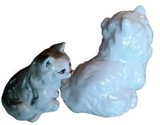 Two Handpainted Ceramic Kitty Cats Kittens Figurines Very Small Approx 3