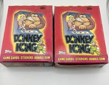 1982 Topps Donkey Kong Game Cards Wax Box Mario Nintendo 2 Box Lot picture