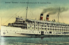 Canada Steamship Lines Boat Steamer RICHELIEU St Lawrence River Antique Postcard picture