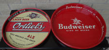 Vintage Beer Tray Lot Ortlieb's Premium Lager and Budweiser Beer Trays picture