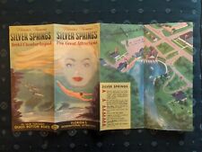 Vintage 1950s Silver Springs (FL) Brochure & Map (excellent condition; no tears) picture