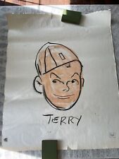 ORIGINAL Vintage Milton Caniff  CARTOON- Terry  Hand Drawn RARE FIND  53x44 picture
